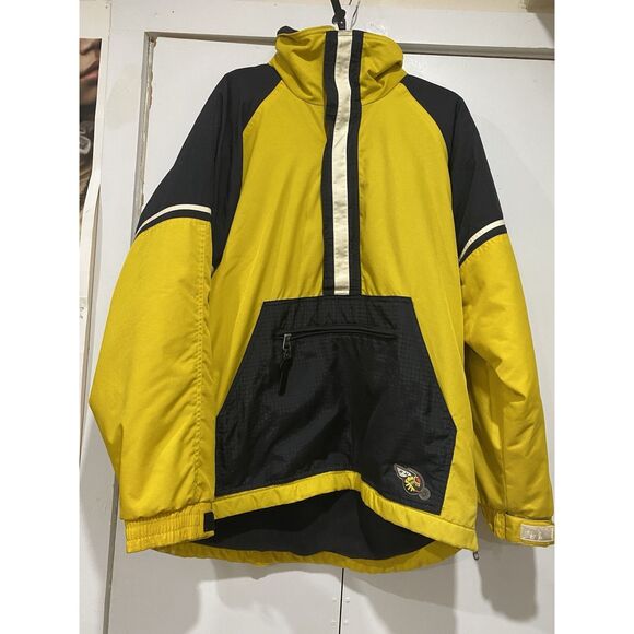 Jordan Grand Prix Jacket Men Large Yellow Black Half Zip Benson Hedges FLAWS - Picture 2 of 16